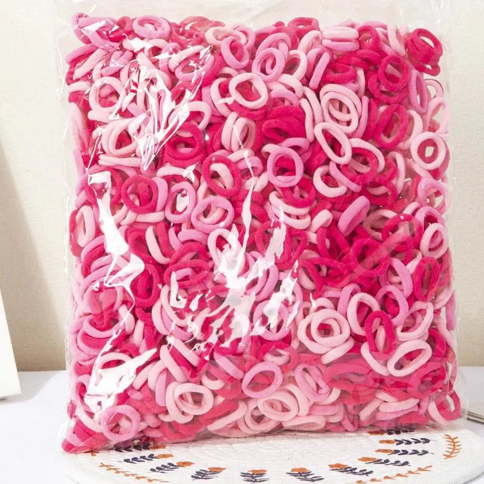 100/300/500 Pcs Girls Colorful Elastic Hair Bands Ponytail Hold Hair Tie Rubber Bands Scrunchie Hair Accessories Bands for Girls