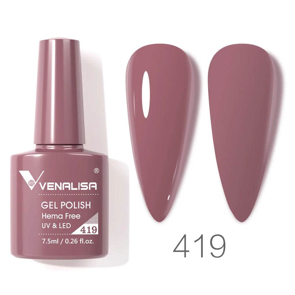 Vernis à ongles gel Venalisa 7,5 ml SANS HEMA, semi-permanent, UV/LED, couvrance totale, texture ultra-douce, manucure sublime