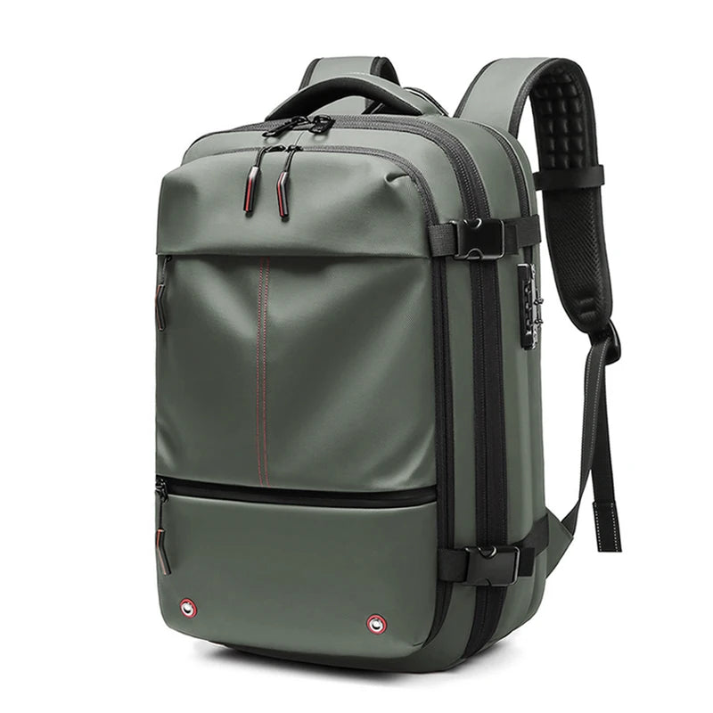 Voyage hommes 17 pouces sac à dos pour ordinateur portable compression sous vide sac à dos affaires grande capacité école sac à dos étendre sac à dos en plein air