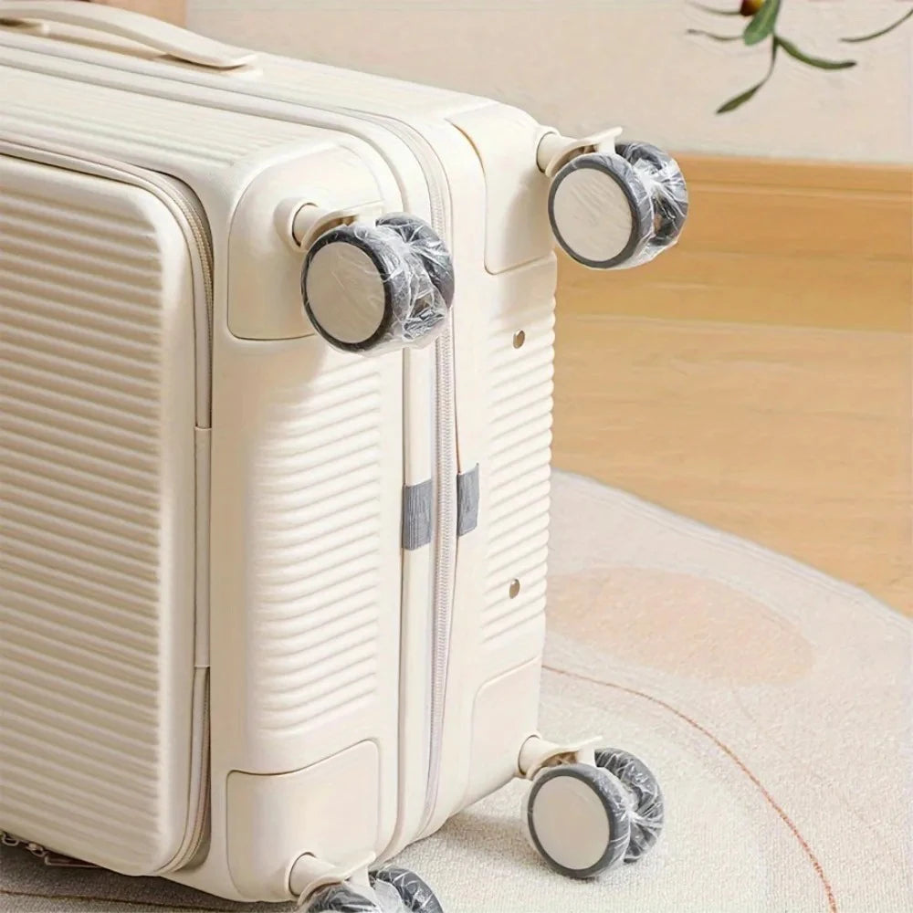 Couvre-roues de bagages 50/100 pièces, protecteurs de valises anti-poussière, accessoires de voyage jetables pour valises à roulettes