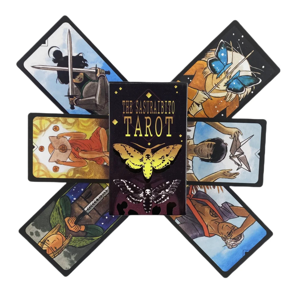 Le Tarot Sasuraibito, un jeu de 78 cartes oracle, édition divinatoire en anglais, jeux de société