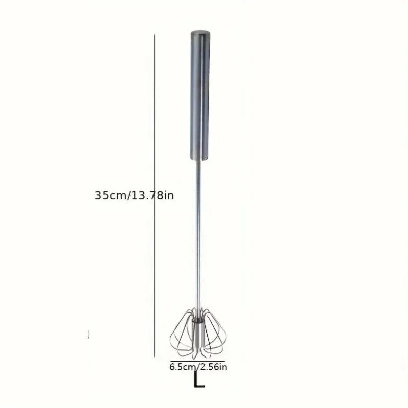 Batteur à œufs en acier inoxydable, mélangeur semi-automatique Durable pour mélanger la crème aux œufs sans effort, remuer et battre pour la cuisson en cuisine
