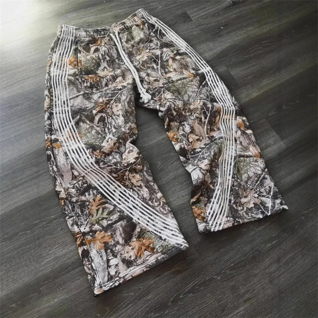 Pantalon de camouflage décontracté Y2k brodé camouflage fonctionnel tactique fonctionnel pour hommes et femmes, pantalon de survêtement de jogging avec cordon de serrage