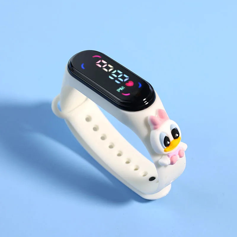 Disney Fashion Mickey Children Watches For Girls Electronic Bracelet Sports Touch LED  Doll Kids Watch Women Waterproof Clock