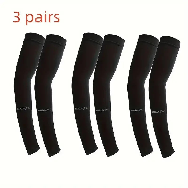 Lot de 3 paires de manchons de protection solaire respirants - Équipement respirant et anti-UV pour le sport, la conduite et les aventures en plein air