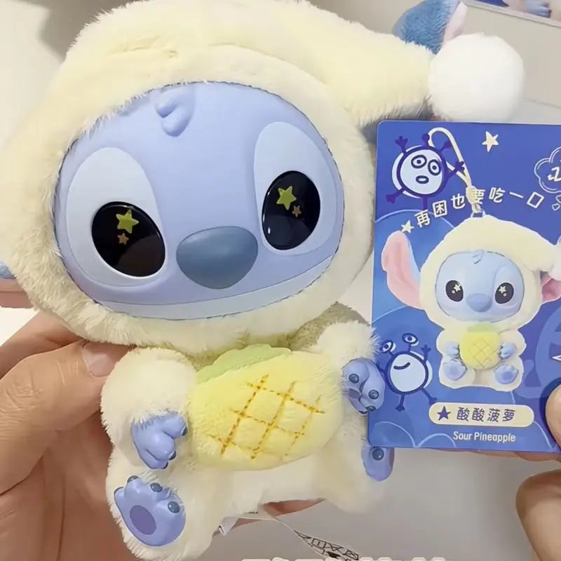 Véritable Disney Lilo Stitch manger quelque chose avant de dormir boîte aveugle à la mode vinyle peluche poupée sac à dos pendentif recueillir des cadeaux Surprise