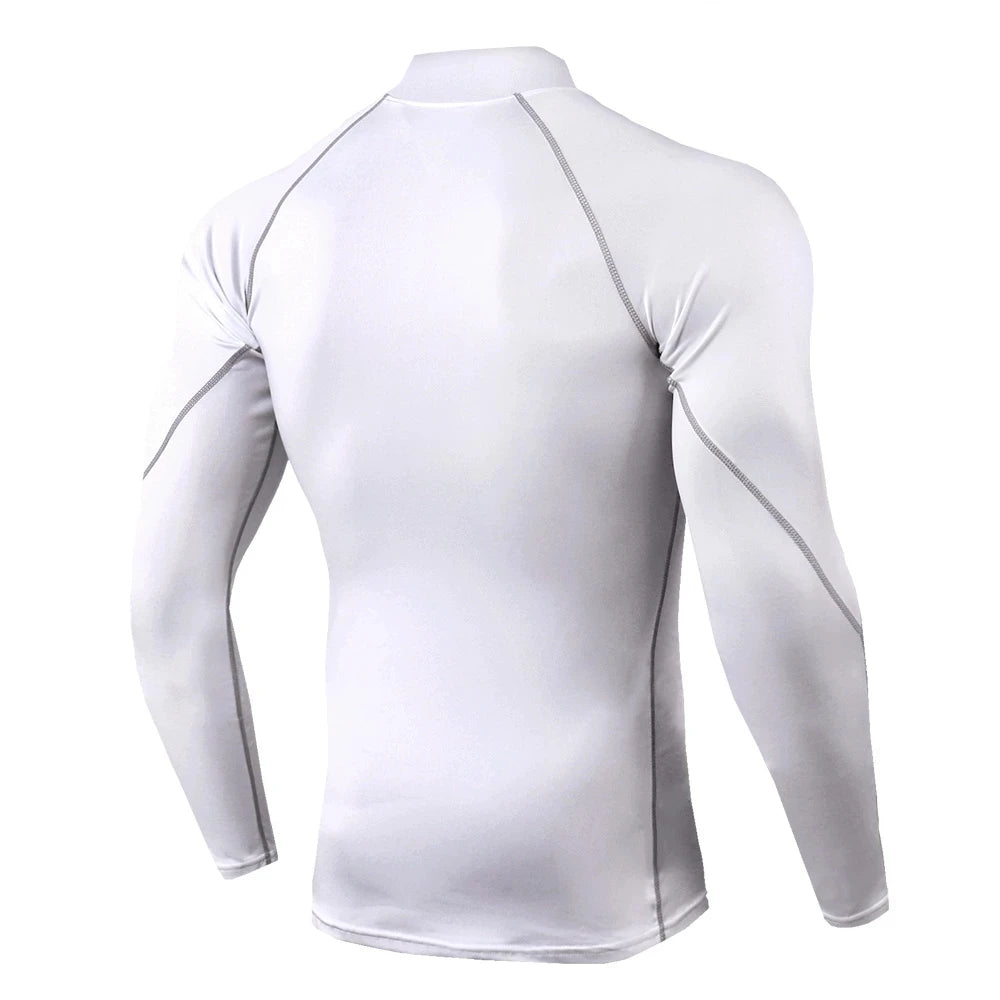 T-shirt de Sport de musculation pour hommes, séchage rapide, chemise de course à manches longues, haut de Compression, T-shirt de gymnastique, Fitness serré Rashgard