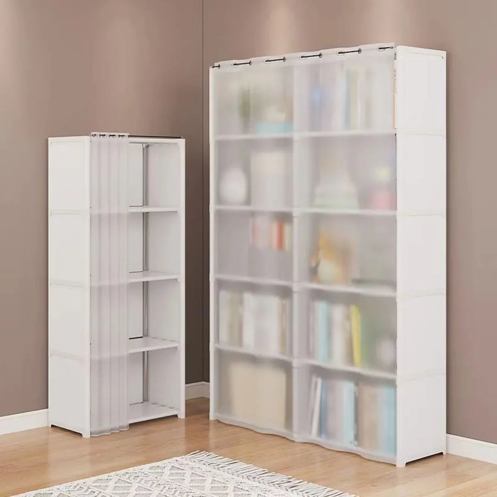 Armoire anti-poussière 6/5 niveaux, grande capacité, étagère de séparation, meuble de chambre à coucher, montage facile, meuble de rangement