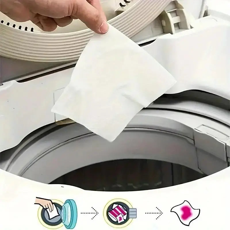 50 pièces/sac comprimés à lessive Absorption de couleur feuilles Anti-taches Anti-ficelle mélange accessoires de lavage parfum longue durée