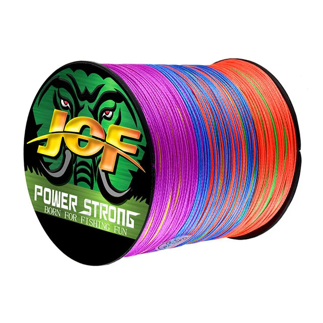 Ligne de pêche JOF 4 brins 300/100 m tressée en PE, ligne de pêche résistante multifilament durable, outil