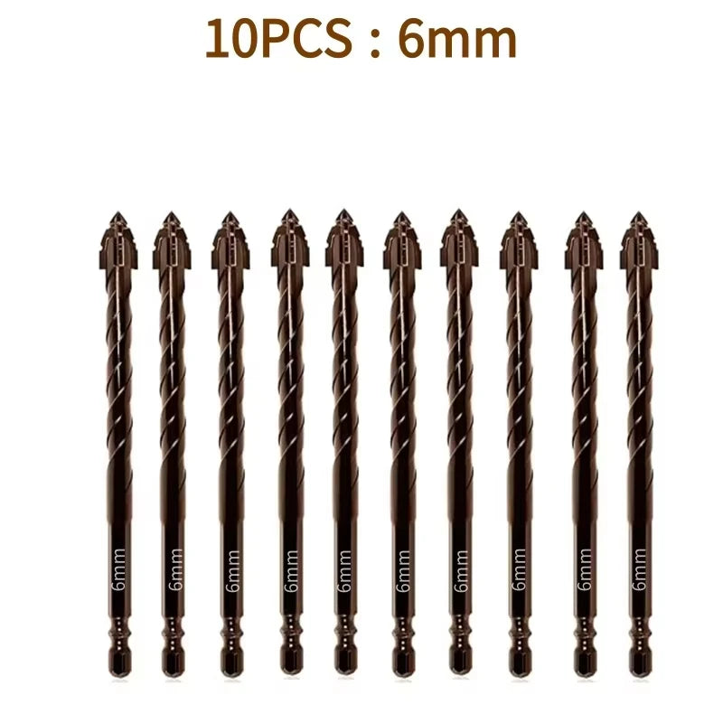 High-Four-edged serrated eccentric drill for dry drilling of ceramic tiles, glass, marble, concrete, stainless steel drill bits