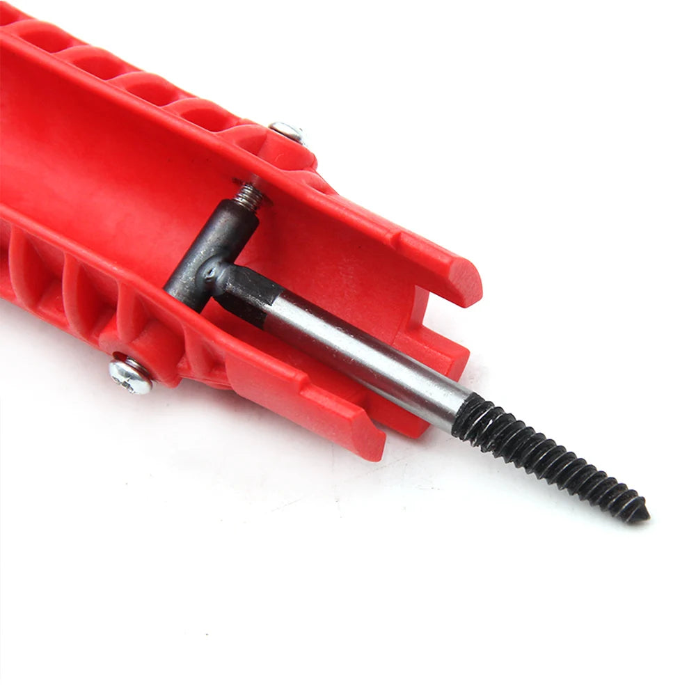 Clé d'évier rouge à trois têtes 8 en 1, pour enlever les vis du chauffe-eau, clé à douille pour tuyau d'eau, ensemble d'outils manuels