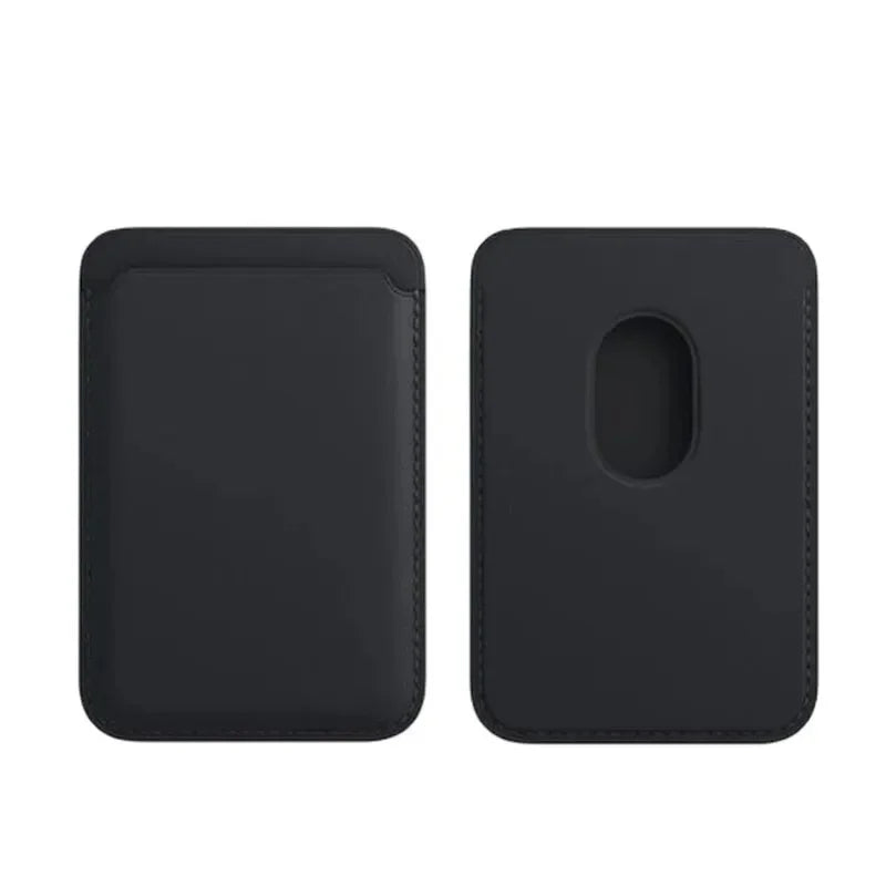 Étui porte-carte magnétique IPhone 16 15 13 14 12, pochette pour cartes, étui en cuir Magsafing avec autocollant arrière, housse de poche pour cartes