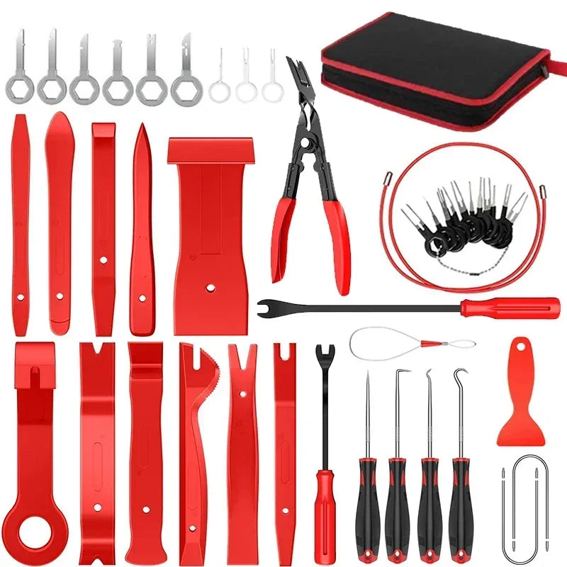 Kit d'outils de dépose de garniture intérieure de voiture, ensemble d'extracteurs de Clips en plastique pour le démontage des panneaux de bricolage