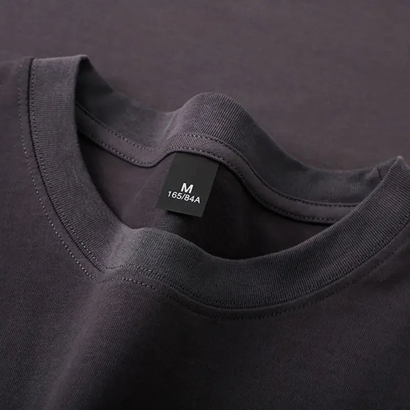 600 grammes 100% coton hommes surdimensionné poids lourd t-shirt été femmes à manches courtes haut décontracté hommes t-shirts