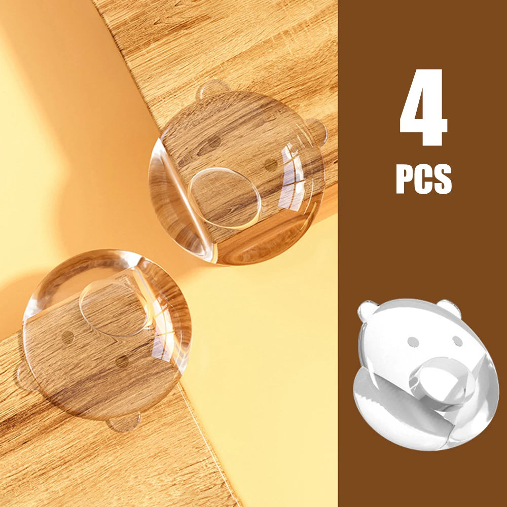 Protecteur d'angle transparent Anti-collision pour Table basse, revêtement d'angle doux pour enfants, décor de salon, 4 à 10 pièces