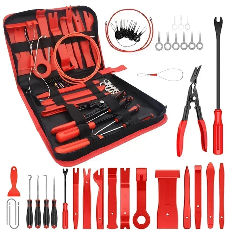 Kit d'outils de dépose de garniture intérieure de voiture, ensemble d'extracteurs de Clips en plastique pour le démontage des panneaux de bricolage
