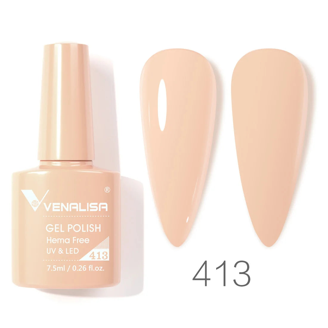 Vernis à ongles gel Venalisa 7,5 ml SANS HEMA, semi-permanent, UV/LED, couvrance totale, texture ultra-douce, manucure sublime