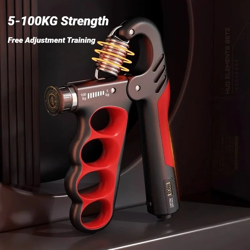5-100KG Electronic Counting Adjustable Grip For Rehabilitation Hand Muscle Strength Gym Wrist Strengthener Recovery Fitness