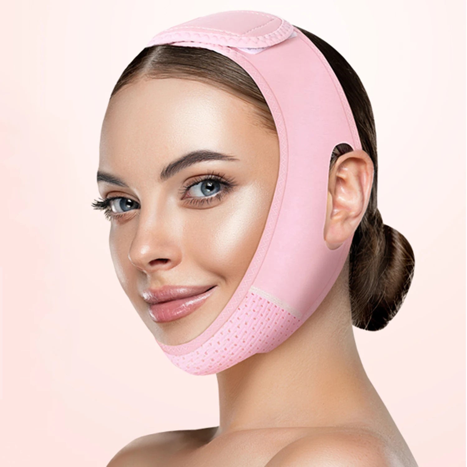 Masque en V réutilisable, correcteur de double menton, patch pour menton, mentonnière, ceinture en V, masque facial en V pour visage relâché