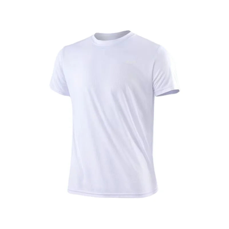 T-Shirt à manches courtes pour hommes, séchage rapide, course à pied, évacuation de l'humidité, col rond, entraînement, exercice, chemise de Sport, hauts légers