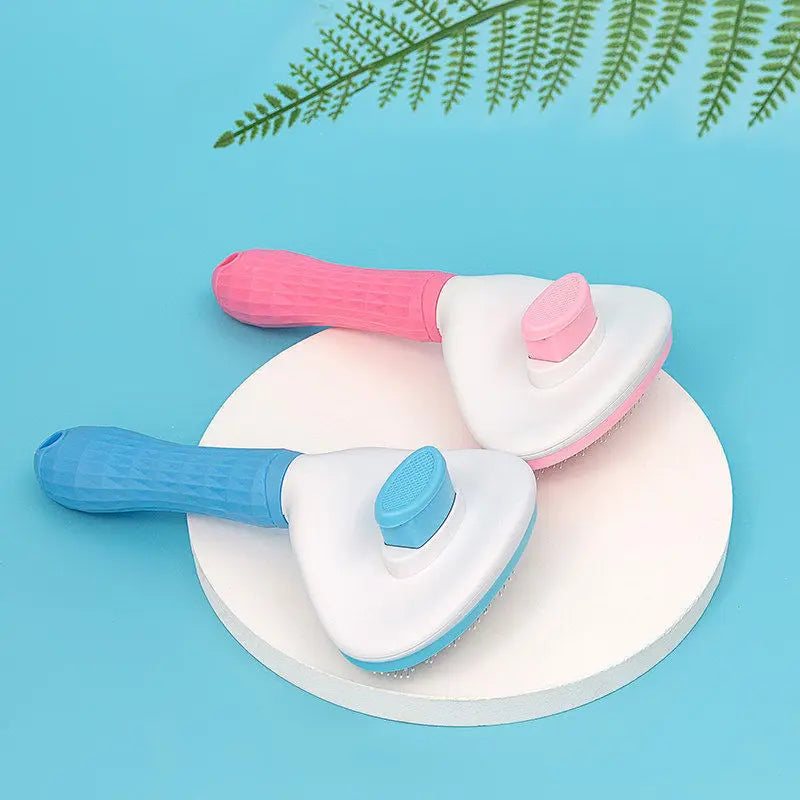 Brosse à poils de chien pour animaux de compagnie, peigne pour chat, toilettage et soins, peigne en acier inoxydable pour poils longs, nettoyage des chiens, accessoires pour animaux de compagnie