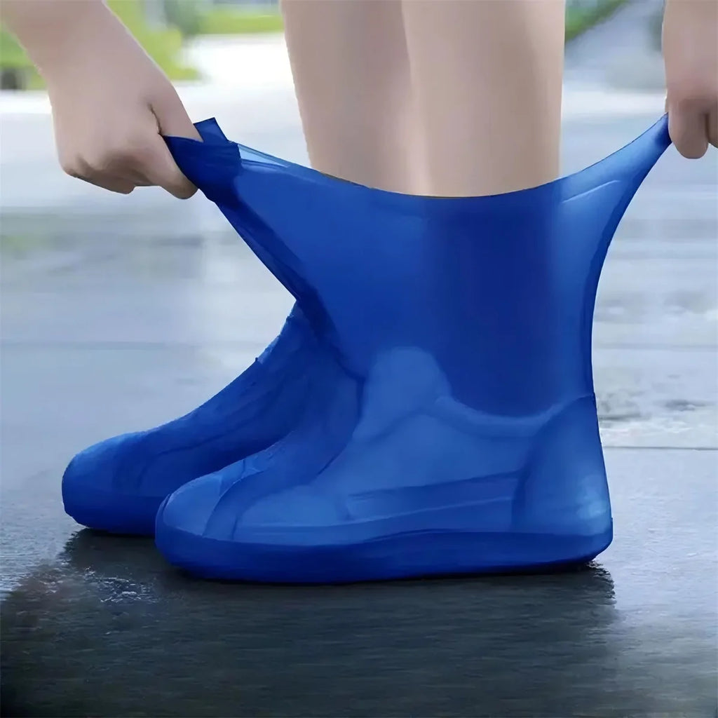 1 paire de couvre-chaussures de botte de pluie en caoutchouc pour une utilisation en extérieur, couvre-chaussures imperméables en Silicone, couvre-chaussures pour jours de pluie, pluie antidérapante réutilisable