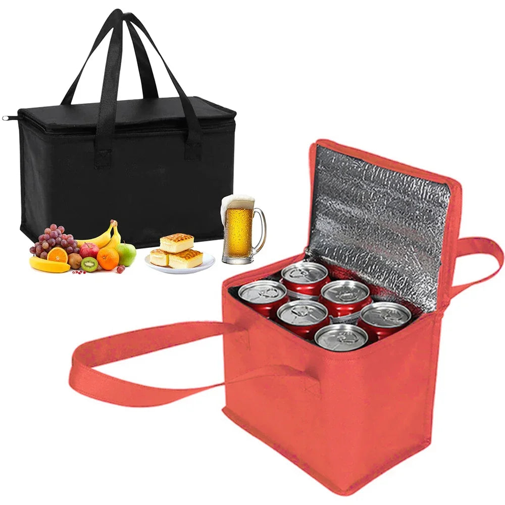 Sac isotherme Portable pour déjeuner, sac isotherme pliable pour pique-nique, sac thermique pour aliments, porte-boissons, sacs isolés, sac de livraison de bière
