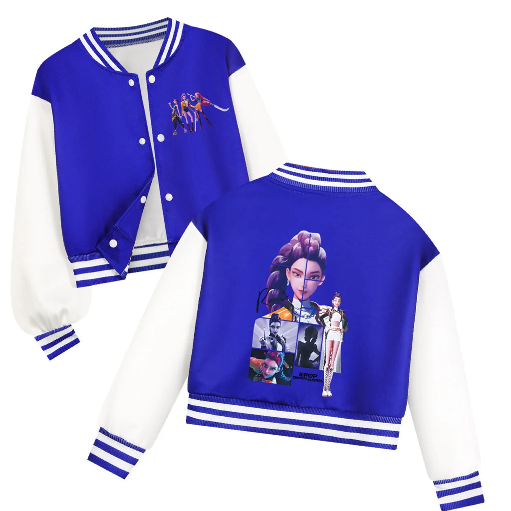 Sweat décontracté pour bébés, filles, costume pour enfants, vêtements KPOP chasseurs de démons Huntrix, uniforme de Baseball pour garçons, printemps-automne