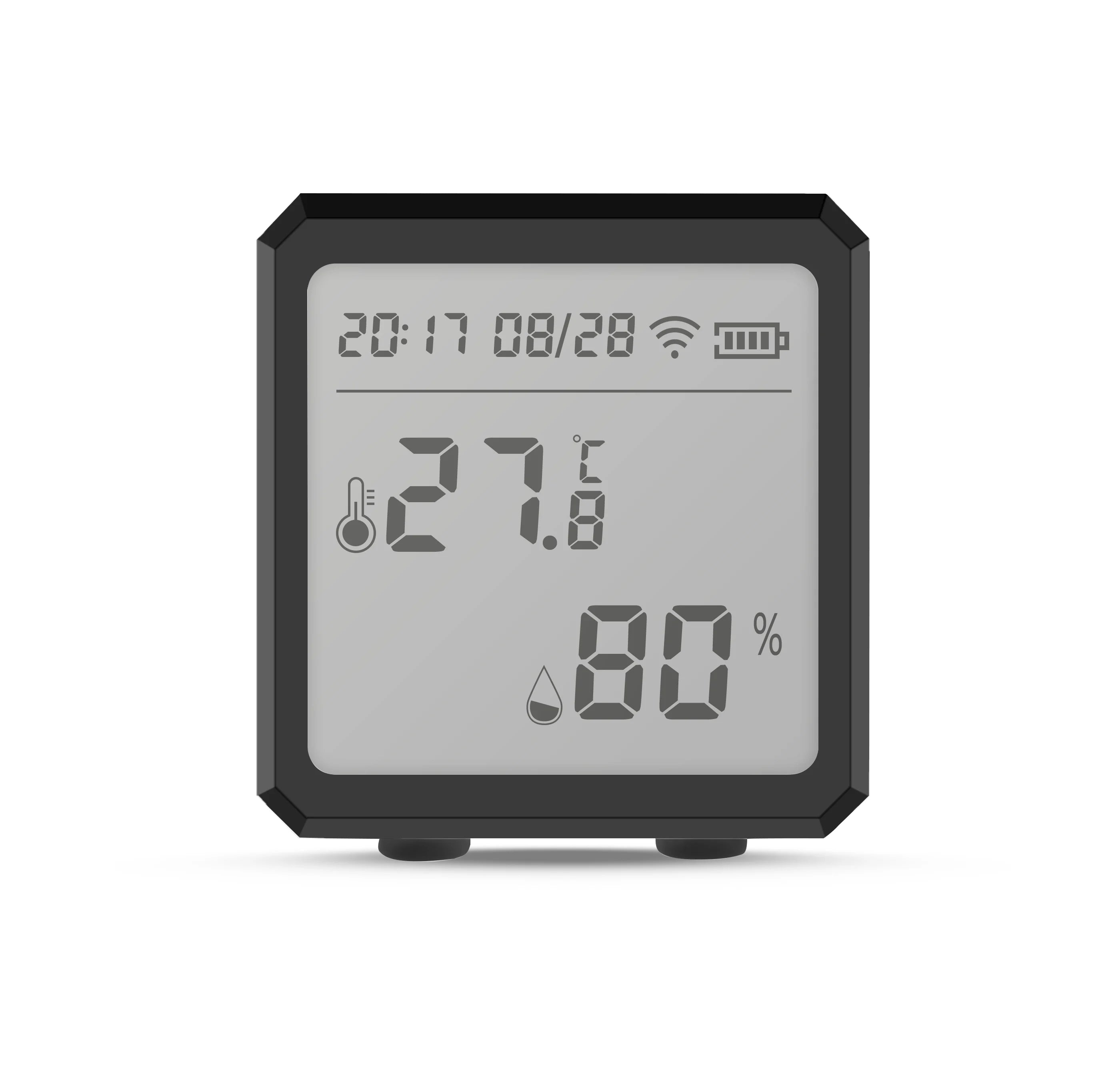 Zigbee – capteur de température et d'humidité, avec application Tuya, écran LCD, affichage numérique, thermomètre sans fil, fonctionne avec la couleur noir ou blanc