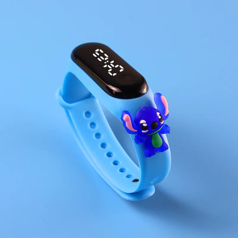 Disney Fashion Mickey Children Watches For Girls Electronic Bracelet Sports Touch LED  Doll Kids Watch Women Waterproof Clock