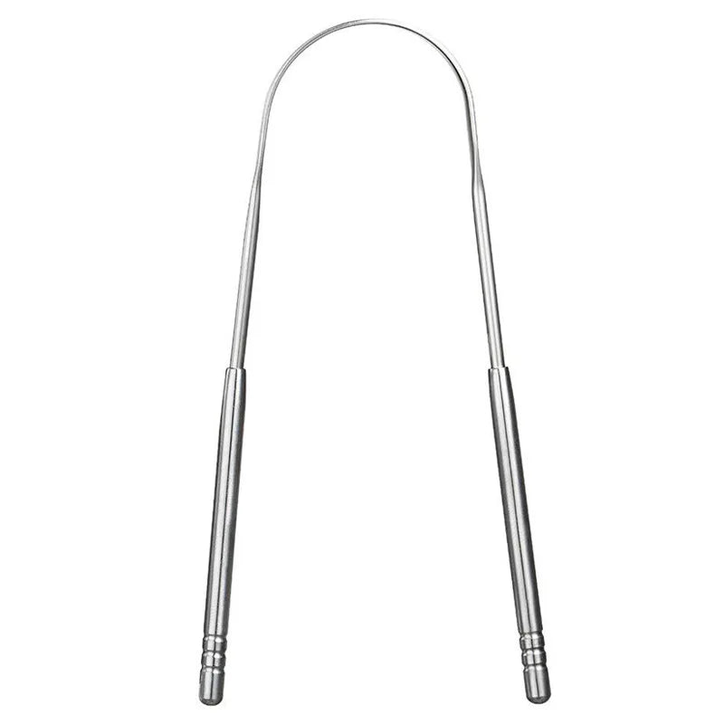 Lot de 3 gratte-langues en acier inoxydable en forme de U, brosse à langue en métal pour une haleine fraîche et un nettoyage efficace, outils d'hygiène buccale
