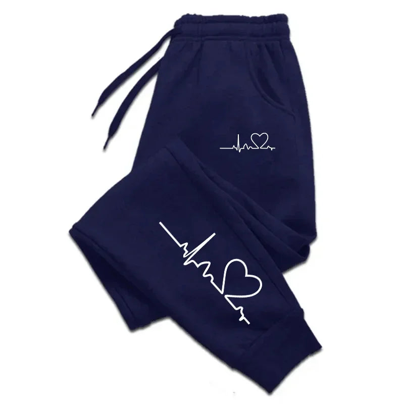 Pantalon de survêtement femme en promotion, pantalon décontracté du quotidien, pantalon de sport de haute qualité, imprimé cœur, pantalon de jogging