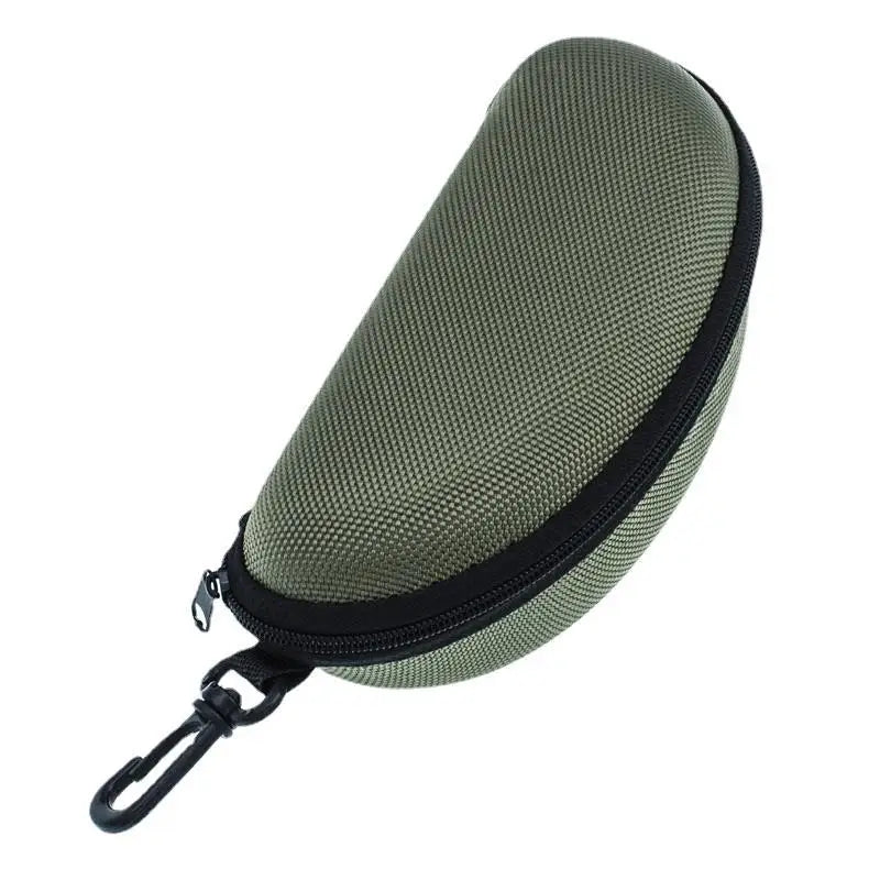 Étui à lunettes de soleil Portable, 1 pièce, protecteur en tissu Oxford dur EVA, étui à lunettes à fermeture éclair avec mousqueton, accessoires pour lunettes unisexes