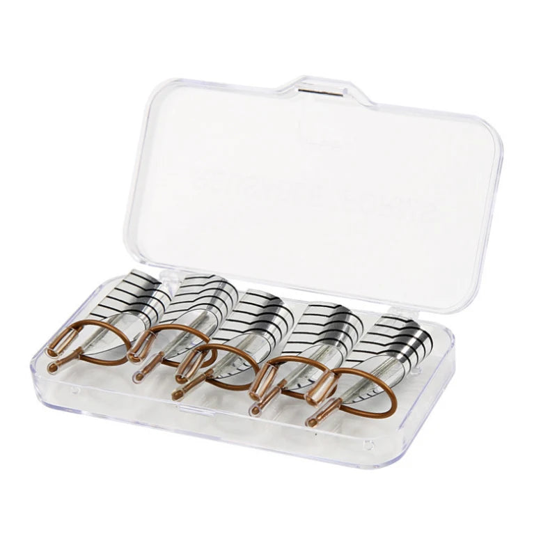 5 pièces par boîte ongles réutilisables forme acrylique français ongles Art conseils vernis UV Gel Extension autocollant feuilles Guide formes outil