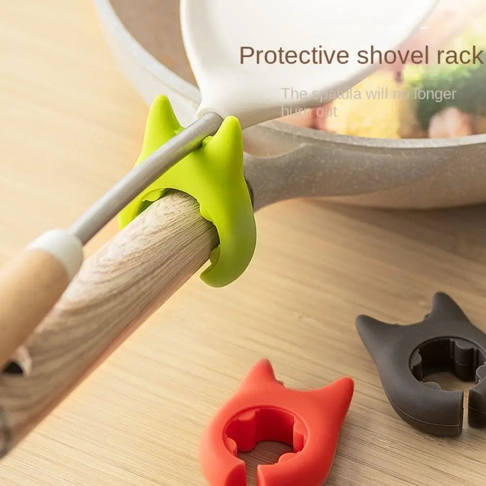 Pinces de rangement multifonctionnelles en silicone pour casseroles, poêles, cuillères, louches et spatules