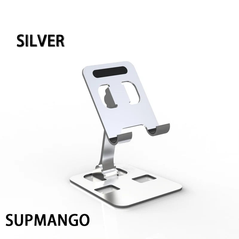 Support de bureau pliable universel Muzisn pour téléphone et tablette, compatible iPhone 12, 13, 14, 15 et 16 pouces, avec support en métal.