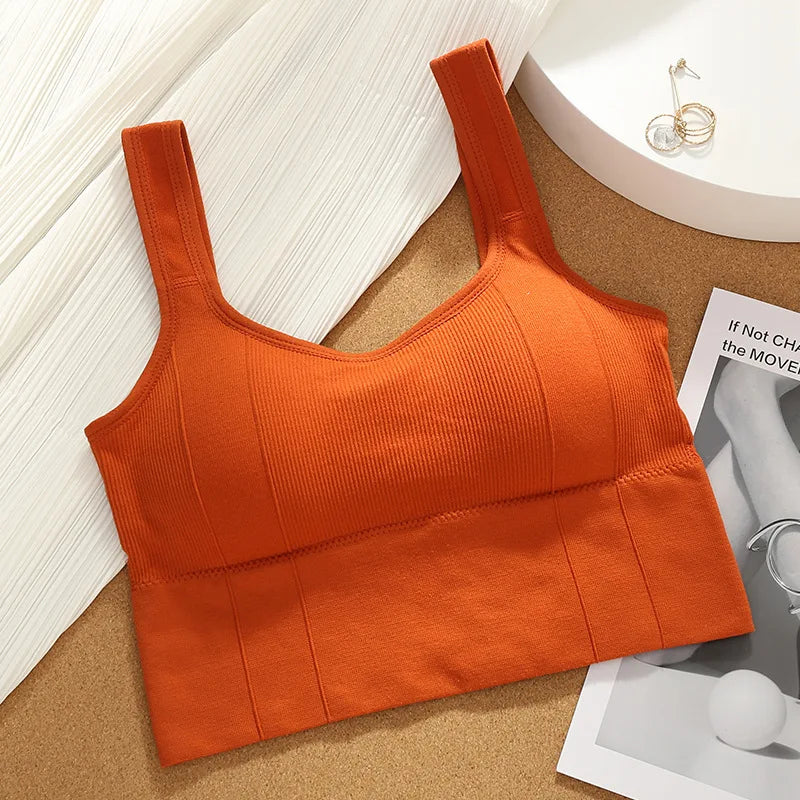 Breathable Sports Bra Anti-Sweat Fitness Top Women Seamless Yoga Bra Shockproof Crop Top Push Up Sport Bra Gym Workout Top