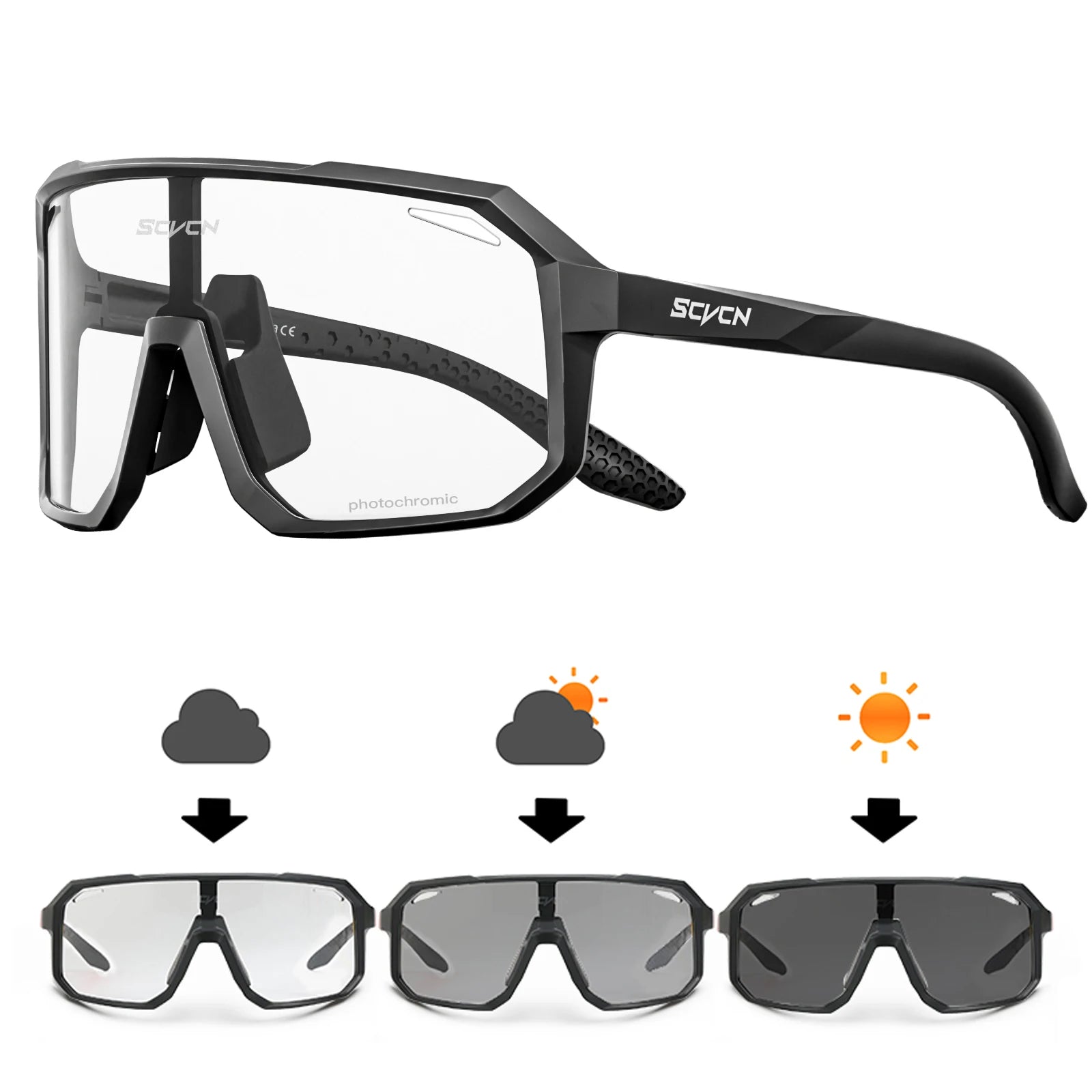 SCVCN nouvelles lunettes de cyclisme en plein air vélo lunettes de soleil hommes UV400 lunettes sport vtt lunettes équitation randonnée lunettes de soleil
