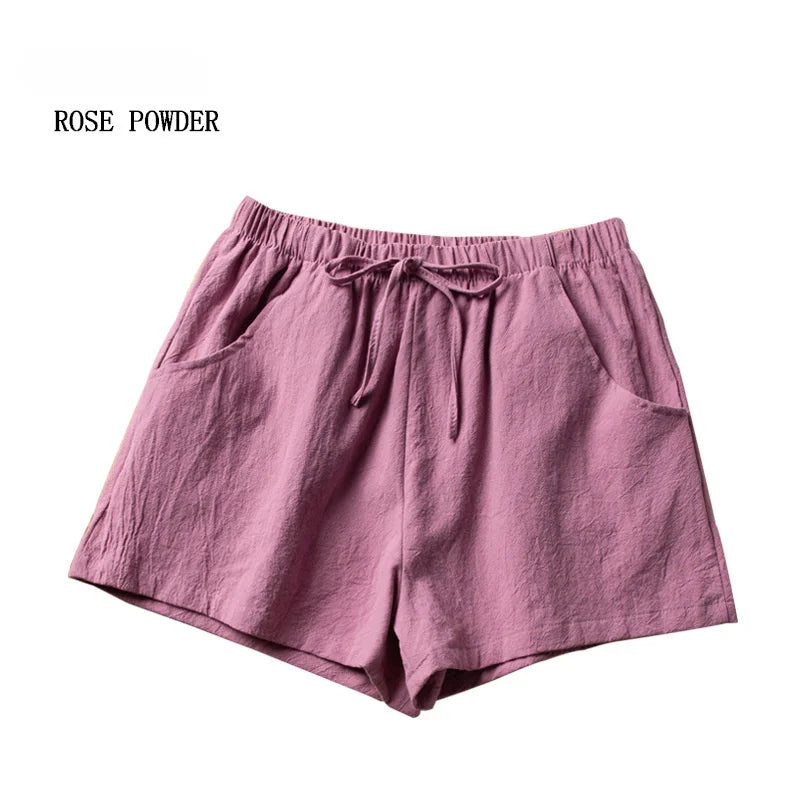 ITOOLIN Short en lin décontracté pour femme, short de sport taille haute noir, short femme, short de sport femme