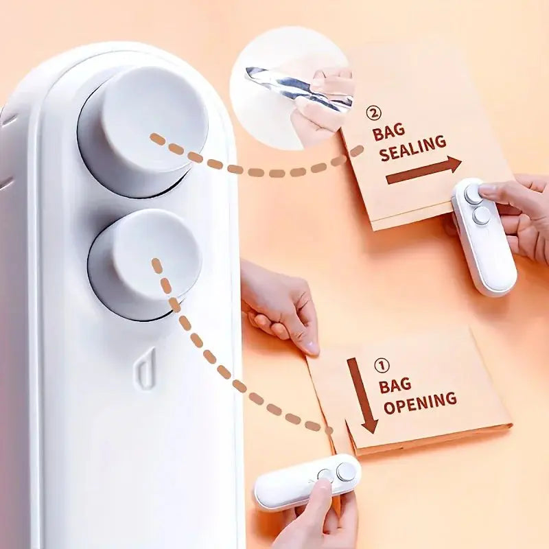 Mini Machine à sceller les aliments 2 en 1, rechargeable par USB, sac de rangement, emballage en plastique, scelleuse à Clip, thermo scelleuse à main