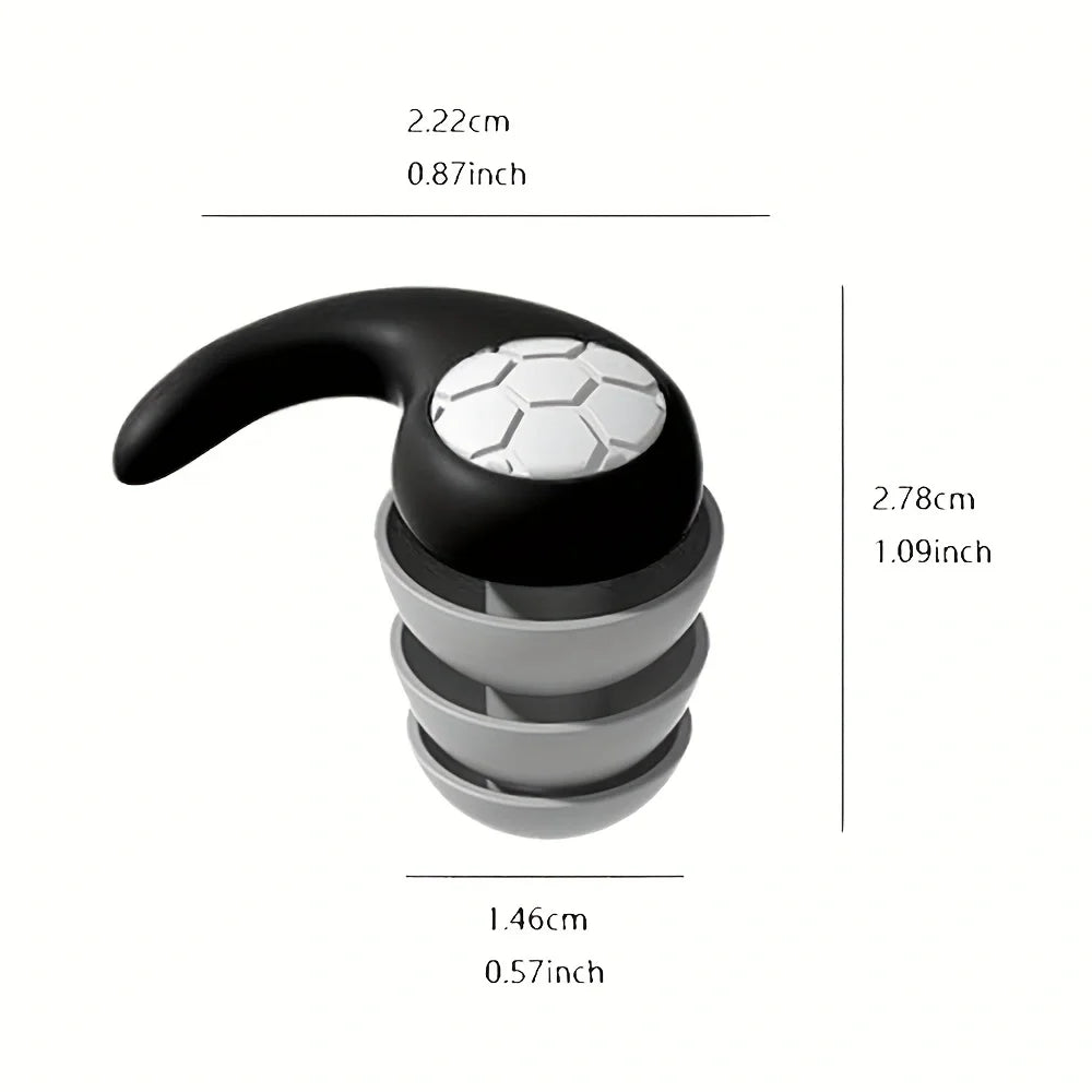 Une paire de bouchons d'oreille en silicone souple avec réduction de bruit, étanches, confortables à porter, adaptés pour dormir et nager