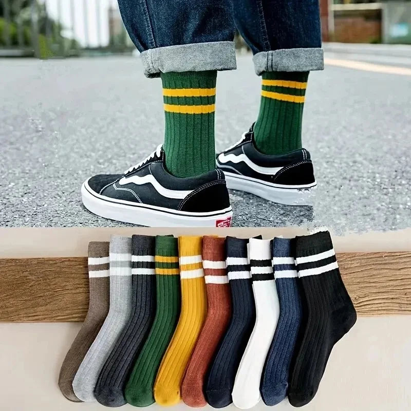 1 paire de chaussettes confortables et respirantes en coton pour hommes, chaussettes d'été pour hommes