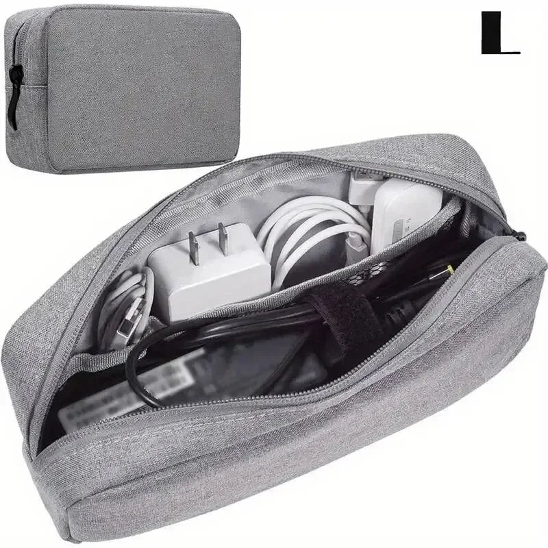 Sacoche de rangement pour câbles et cordons, sac de voyage pour petits appareils électroniques, sac de rangement pour cartes SD et batteries externes