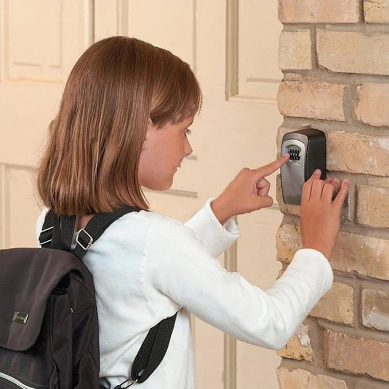 Boîte de rangement secrète pour clés murales, avec serrure à code à 4 chiffres, sans clé, en plastique