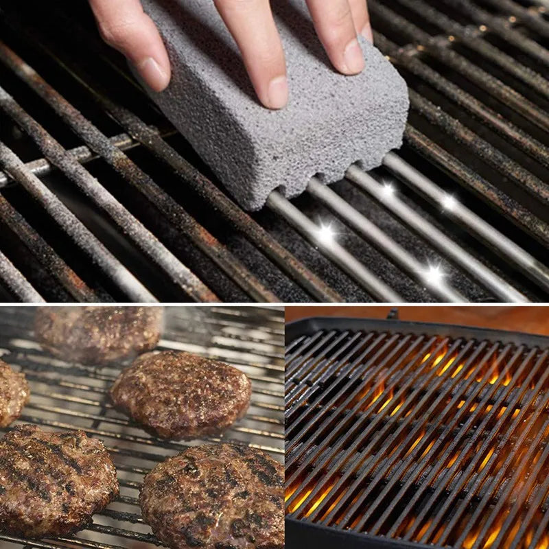 Outils de nettoyage pour barbecue en brique, nettoyants naturels, support de barbecue en pierre ponce, outils pour barbecue de cuisine extérieure, outils pour barbecue et grilles de barbecue