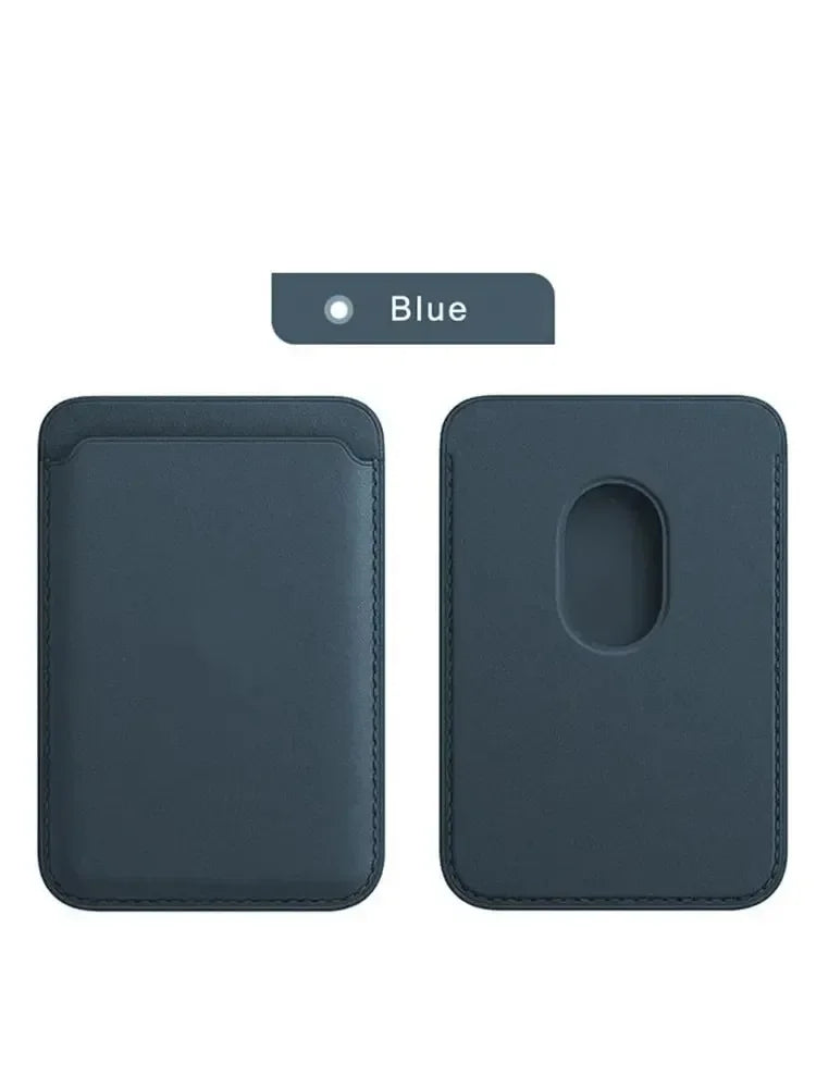 Étui porte-carte magnétique IPhone 16 15 13 14 12, pochette pour cartes, étui en cuir Magsafing avec autocollant arrière, housse de poche pour cartes