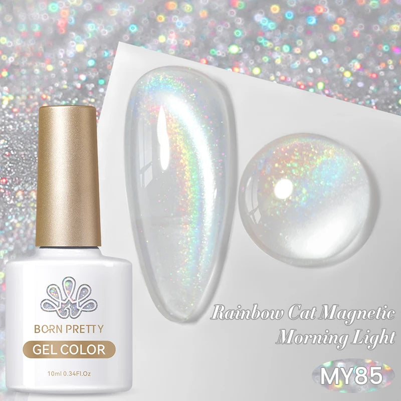 Vernis à ongles magnétique gel BORN PRETTY 10 ml Argent Clair de Couleur Chat - Accessoires pour les ongles - Vernis semi-permanent pour ongles d'automne et d'hiver