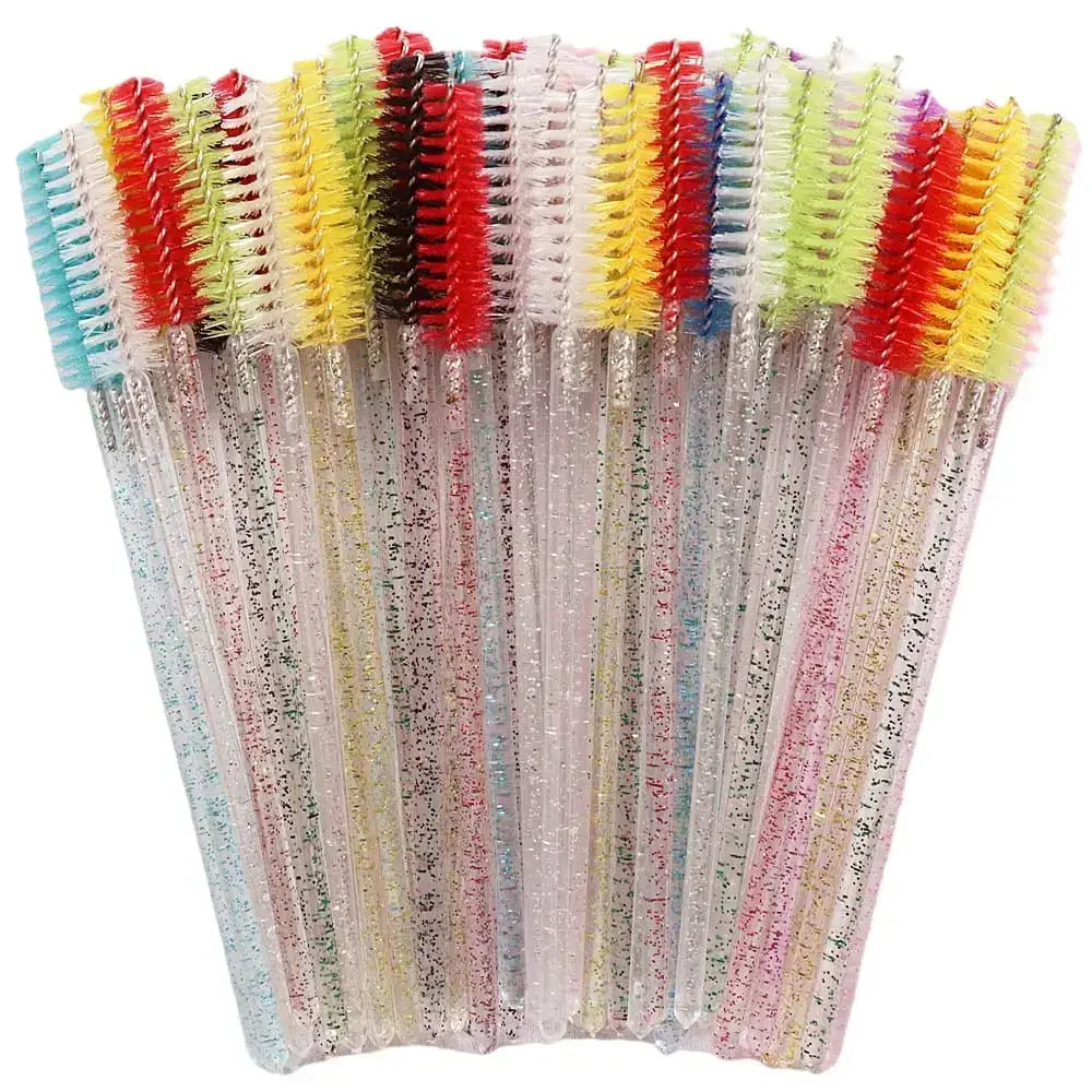 Brosse à cils en cristal jetable, peigne, Extension de cils, baguettes de Mascara, maquillage professionnel, outil de beauté, 50 pièces