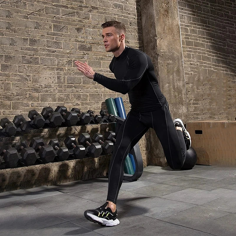 T-shirt de Sport de musculation pour hommes, séchage rapide, chemise de course à manches longues, haut de Compression, T-shirt de gymnastique, Fitness serré Rashgard